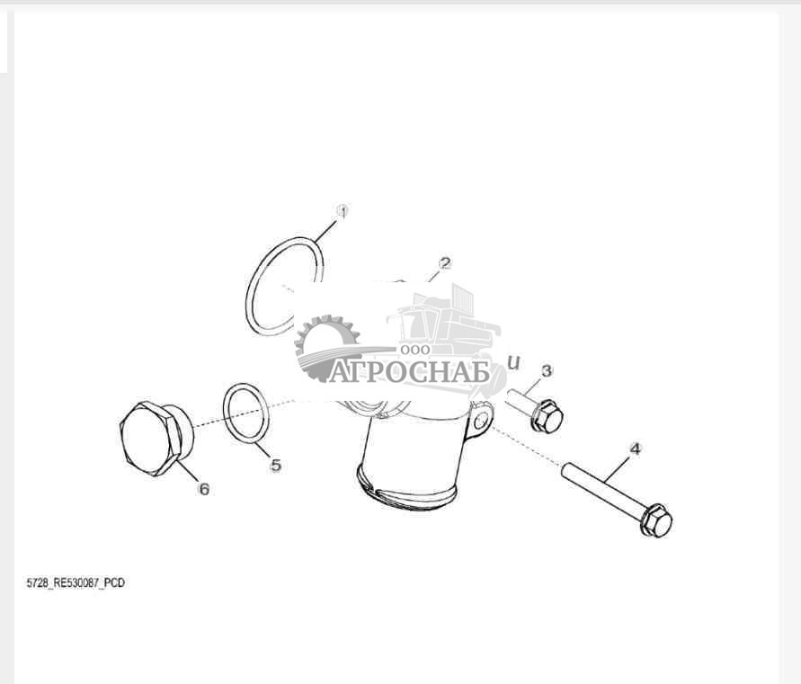 5728 Впуск водяного насоса 